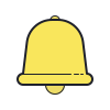 color hand drawn style notification icon