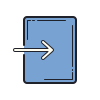 color hand drawn style enter icon