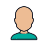 color hand drawn style customer icon