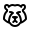 ios 17 glyph style 화이트 재규어 icon