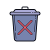 color hand drawn style remove icon