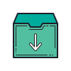 color hand drawn style downloads icon
