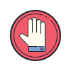 color hand drawn style privatgelände icon