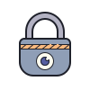 color hand drawn style datenschutz icon