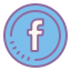 Значки Facebook в форме круга icon