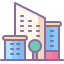 cute color style stadt icon