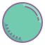 cute color style filled circle icon
