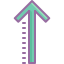 cute color style up arrow icon