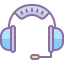 cute color style headset icon