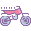 cute color style motorcycle icon