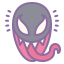 cute color style venom kopf icon