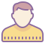 cute color style male user icon