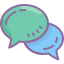 cute color style kommunikation icon