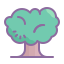 cute color style oak tree icon