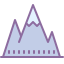 cute color style 산 icon
