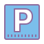 cute color style parking icon