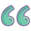 cute color style speech marks icon