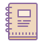 cute color style spiral bound booklet icon