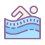 cute color style schwimmen icon