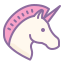 cute color style einhorn icon