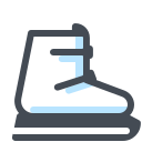 pastel color style ice hockey skate icon