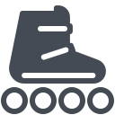 pastel color style rollerblade icon