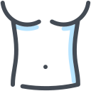 pastel color style torso icon
