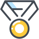 pastel color style medal first place icon