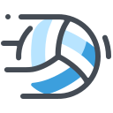 pastel color style volleyball serve icon