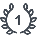 pastel color style laurel wreath icon