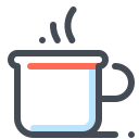 pastel color style heiße schokolade icon