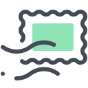 pastel color style briefmarke icon