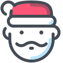 pastel color style santa icon