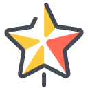 pastel color style christmas star icon