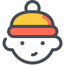 pastel color style christmas kid 2 icon