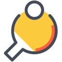 pastel color style tischtennis icon