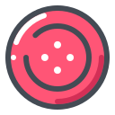pastel color style sewing button icon