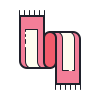 color hand drawn style schal icon