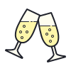 color hand drawn style the toast icon
