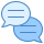 blue ui style 통신 icon