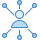 blue ui style customer insight icon