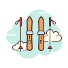 cloud style ski icon