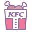cute color style kfc 치킨 icon