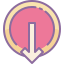 cute color style abmelden abgerundet unten icon