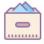 cute color style open box icon