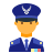 color style air force commander male icon