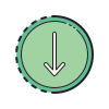 color hand drawn style übertragungsfortschritt icon