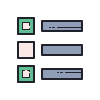 color hand drawn style multiple choice icon