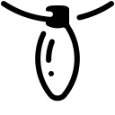 pastel glyph style 크리스마스 전구 icon