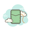 cloud style dental floss icon